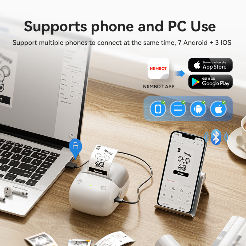 Commercial Printing Network - Impresora de Etiquetas Inalámbrica Niimbot para