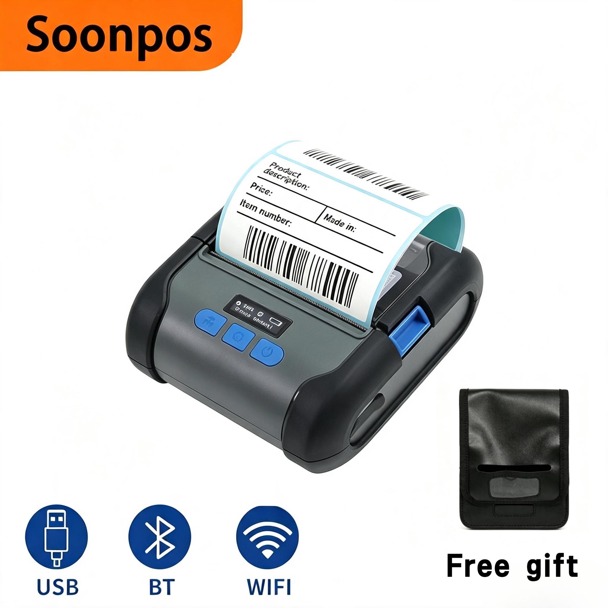 Commercial Printing Network - Impresora Térmica Portátil Soonpos 80mm 2‑en‑1