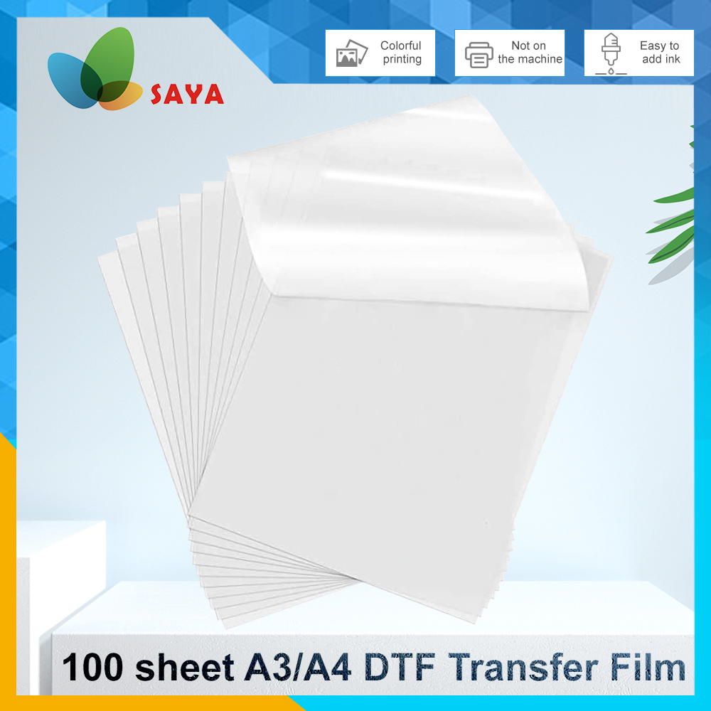 Heat Transfer Vinyl Roll - 50/100 Piezas de Película DTF A3/A4,