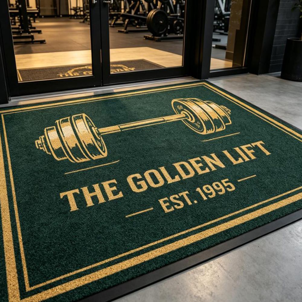 Commercial Printing Logo - Alfombra de gimnasio con logo personalizado,