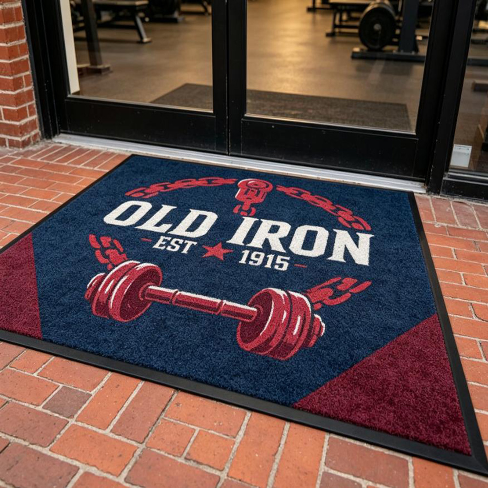 Alfombra de gimnasio con logo  - Commercial Printing Logo reseña y precio